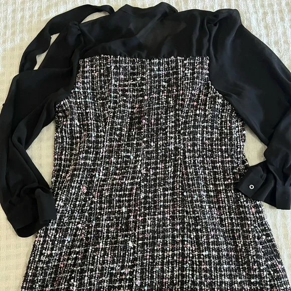 Shien Black & Pink Tweeted Dress ✨🛍️ - Picture 4 of 4